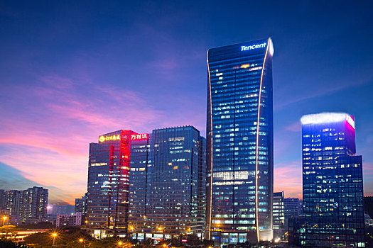 广东省深圳市南山科技园夜景