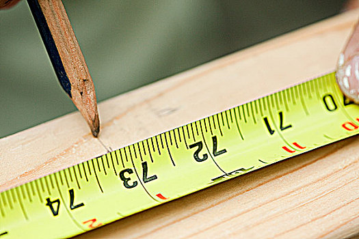 测量,木板,木,标记,铅笔