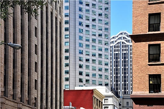 旧金山,建筑,对比