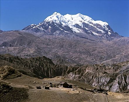 山,阿空加瓜山,南方,靠近,边界,南美,门多萨,安第斯山,阿根廷