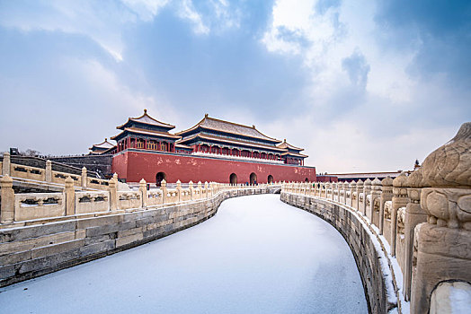 故宫午门雪景