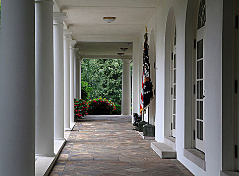 柱廊,正面,椭圆,办公室,柜子,房间,白宫,华盛顿特区