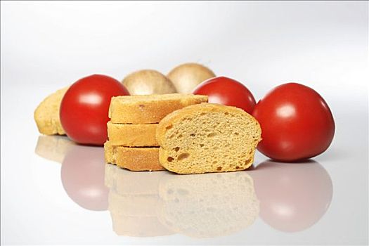 面包,西红柿,洋葱