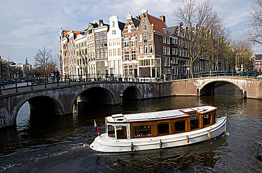 荷兰,北荷兰,运河,船,阿姆斯特丹