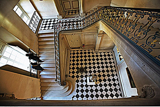 楼梯,卢浮宫,巴黎,法国