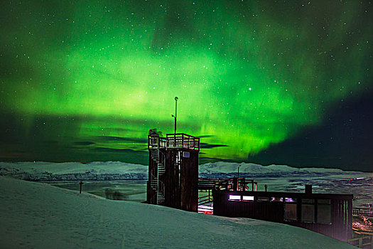 北极光,天空,车站,拉普兰,瑞典,寒冷,温度,低