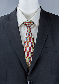 男式商务西装方格花纹红白色领带丝织品