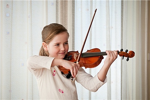 孩子,演奏,小提琴,室内