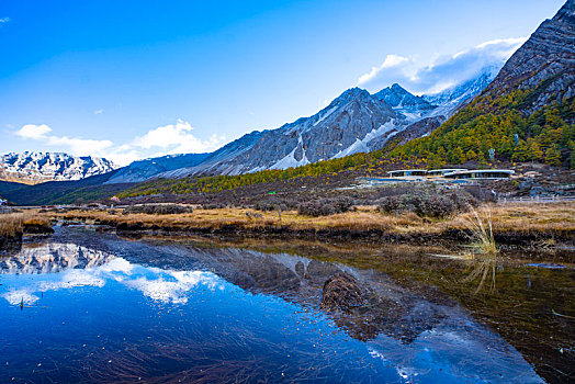 稻城亚丁秋色,秋季风光,高原雪山摄影,四川,甘孜州,秋天风景,自然风光摄影,仙乃日,央迈勇,夏诺多吉,三大神山,2020年1