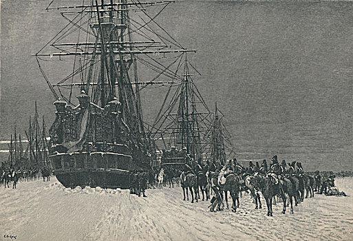 捕获,荷兰,船队,法国,一月,1896年,艺术家