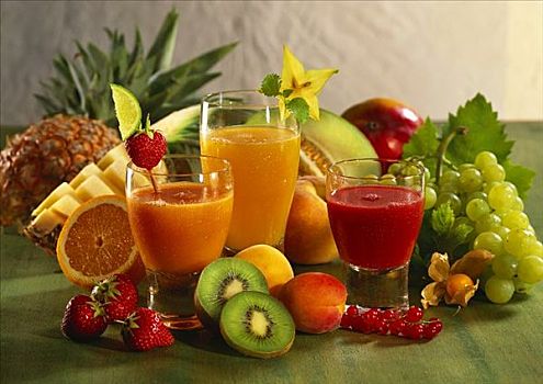 果汁,新鲜,水果