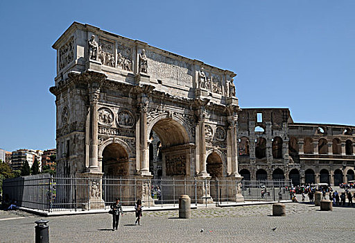 君士坦丁凯旋门,角斗场,罗马,意大利,欧洲