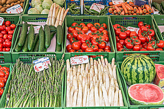欧洲,奥地利,维也纳,农民,市场,蔬菜,出售,大幅,尺寸