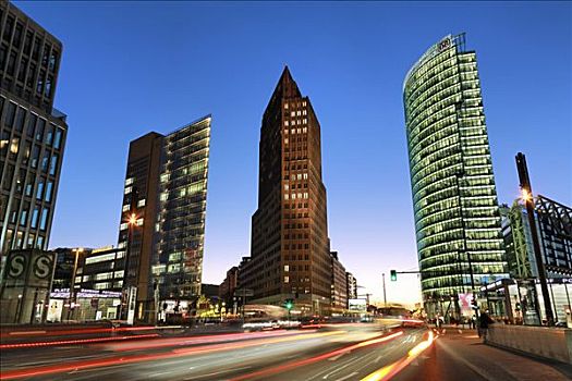 摩天大楼,波兹坦广场,柏林,德国,欧洲