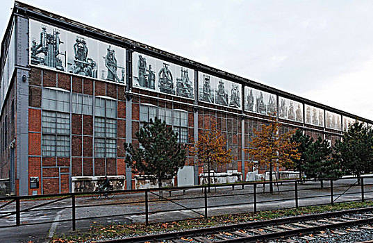 车站,位置,钢厂,鲁尔区,北莱茵威斯特伐利亚,德国,欧洲