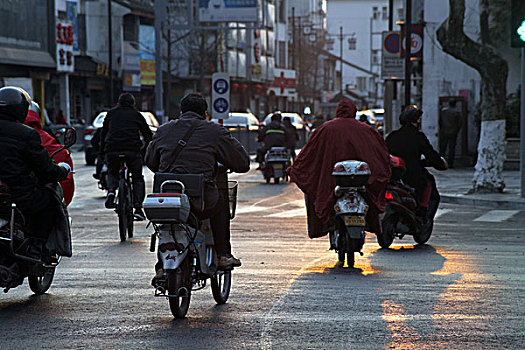 电动车,交通工具,快速,多,拥挤,堵塞,道路,事故