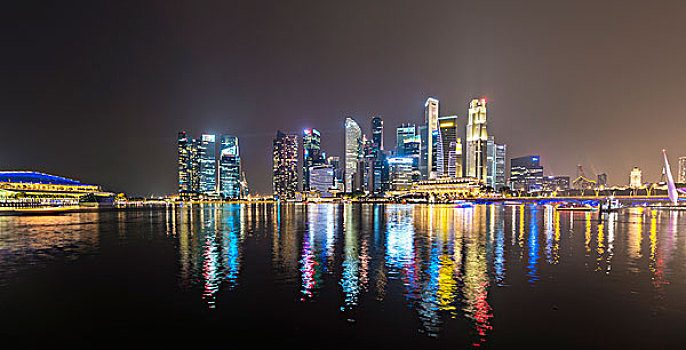 市区,天际线,金融中心,金融区,新加坡河,新加坡,亚洲