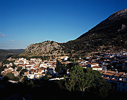 西班牙,安达卢西亚,格拉萨莱玛,城镇景色,白色,乡村,大幅,尺寸