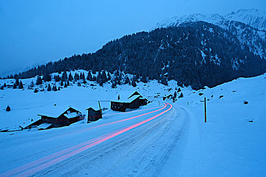 光影,积雪,瑞士,欧洲