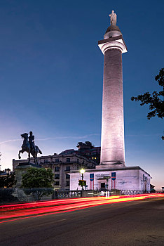 华盛顿纪念碑,雕塑,夜晚,弗农山,地点