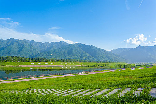 西安鄠邑区天桥湖风光