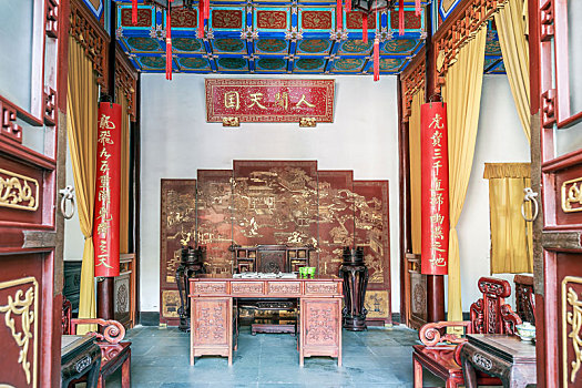 天王府中式厅堂,拍摄于江苏南京