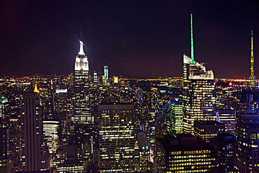 美丽的纽约帝国大厦夜景
