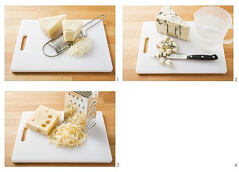 切块,奶酪,削磨