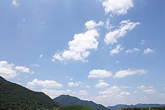 山,清晰,藍天,白云