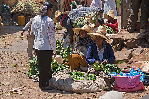 市场一景,亚的斯亚贝巴,区域,埃塞俄比亚,非洲