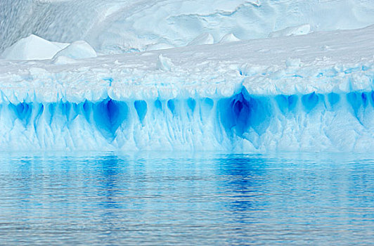 南极,南极半岛,蓝色,冰山,洞穴