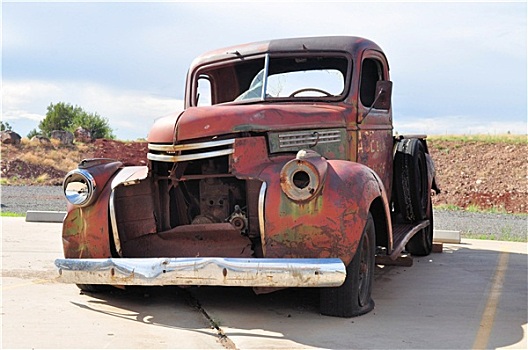 生锈,汽车,残骸,66号公路,亚利桑那,美国