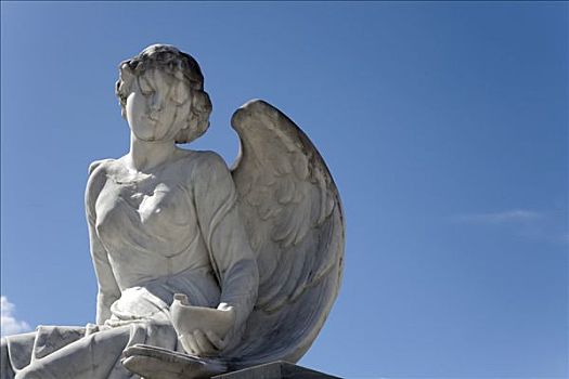 天使,雕塑,墓地,梅里达,委内瑞拉,南美