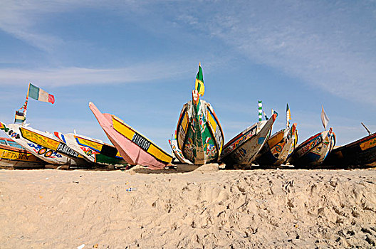 毛里塔尼亚,彩色,渔船