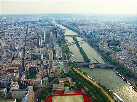 巴黎,城市,航拍,埃菲尔铁塔