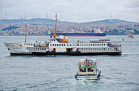 渡轮,船,博斯普鲁斯海峡,伊斯坦布尔,土耳其