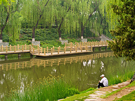 退休,钓鱼,男人,北京,中国