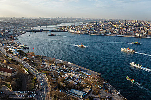 航拍,金角湾,伊斯坦布尔,土耳其