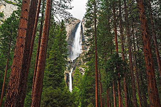 优胜美地瀑布,加利福尼亚,美国,大幅,尺寸