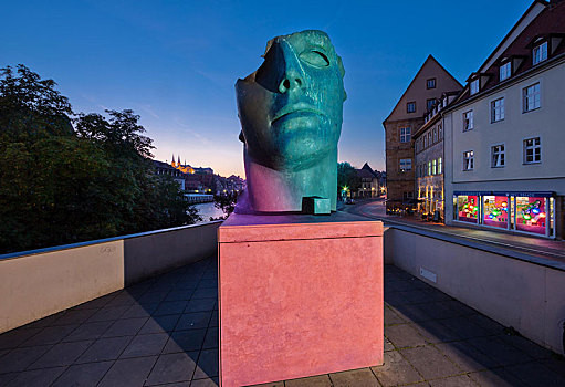 雕塑,班贝格,巴伐利亚,德国,欧洲