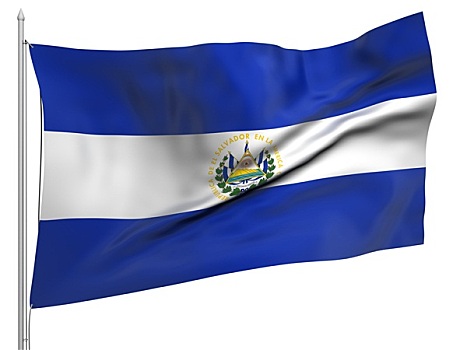 飞,旗帜,萨尔瓦多,国家
