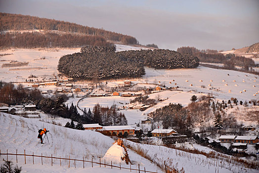 冬季吉林雪村-松岭美景如画