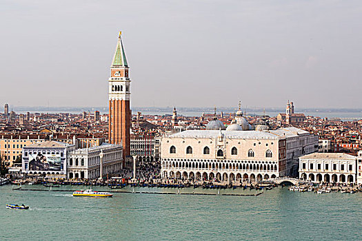 城市,广场,宫殿,钟楼,威尼斯,威尼托,意大利,欧洲