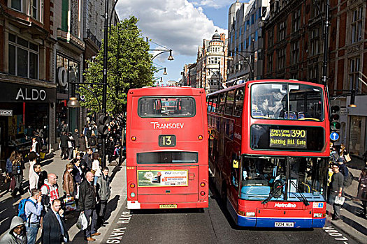 交通,牛津街,双层汽车,伦敦,英格兰,英国,欧洲