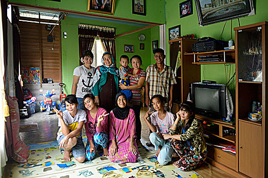 家庭照,印度尼西亚,亚洲
