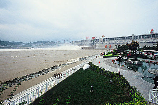 长江三峡三峡大坝近坝观景台