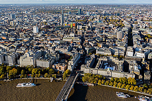 航拍,伦敦,首都,摩天大楼,建筑,泰晤士河,风景