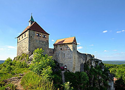 城堡,靠近,中间,弗兰克尼亚,巴伐利亚,德国,欧洲