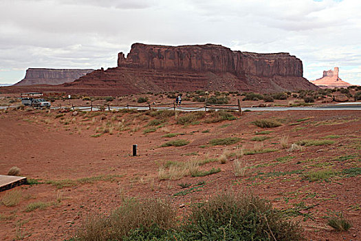 纪念碑山谷,吉普车,公路,那瓦荷部落公园,那瓦荷印地安保留区,亚利桑那州,犹他州,那瓦荷族公园,北美洲,美国,风景,地标,著名景点,全景