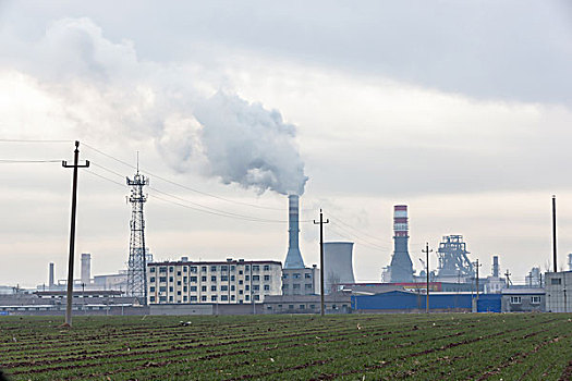 钢铁厂,烟囱,环境